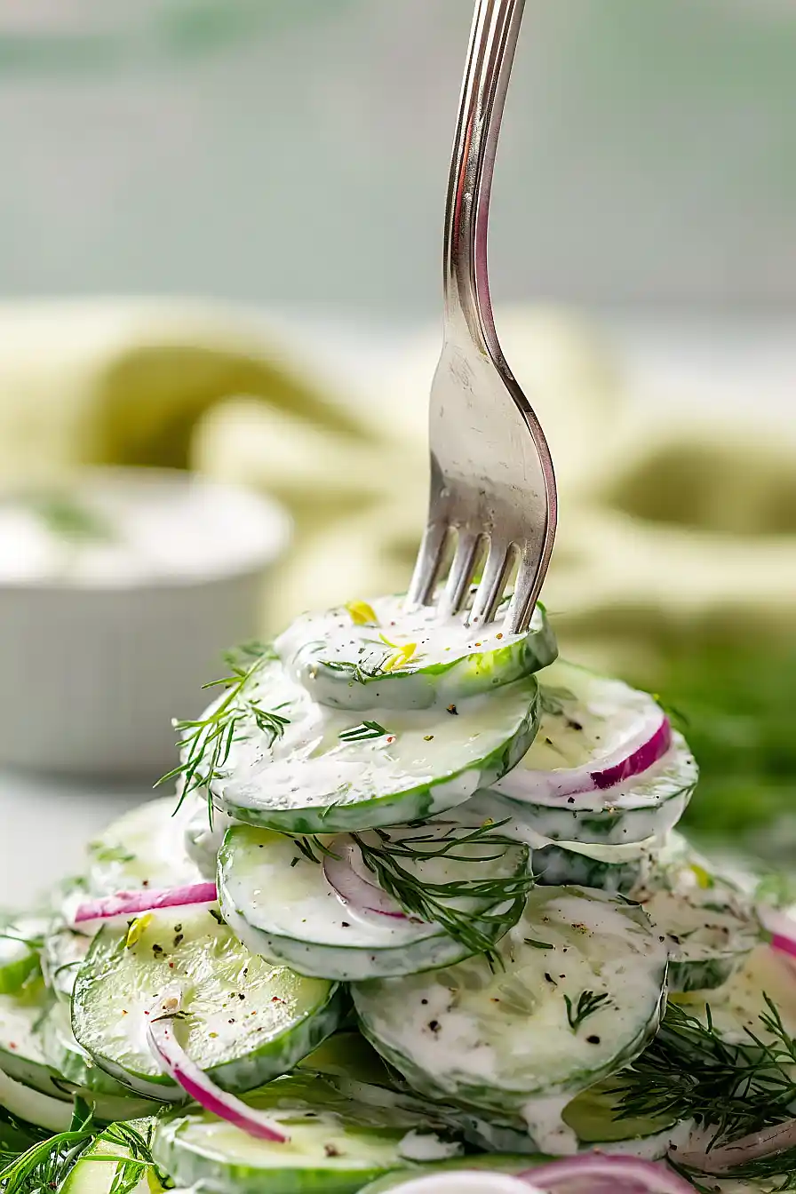 Creamy Dill Cucumber Salad