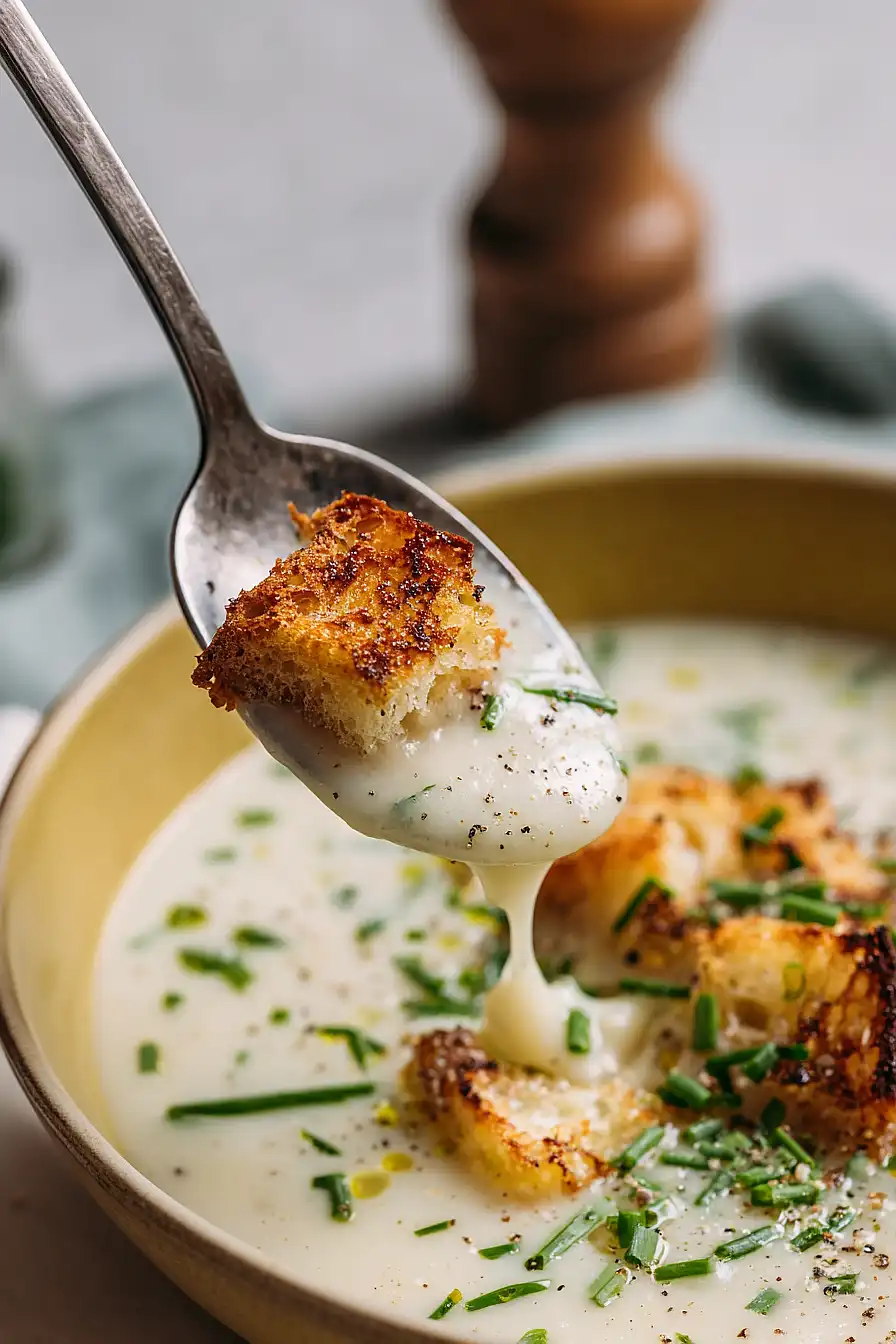 Roasted Garlic Potato Soup