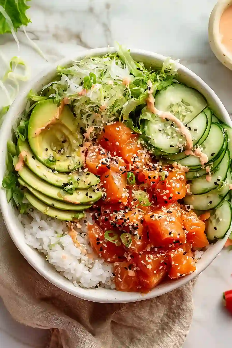 salmon poke bowls