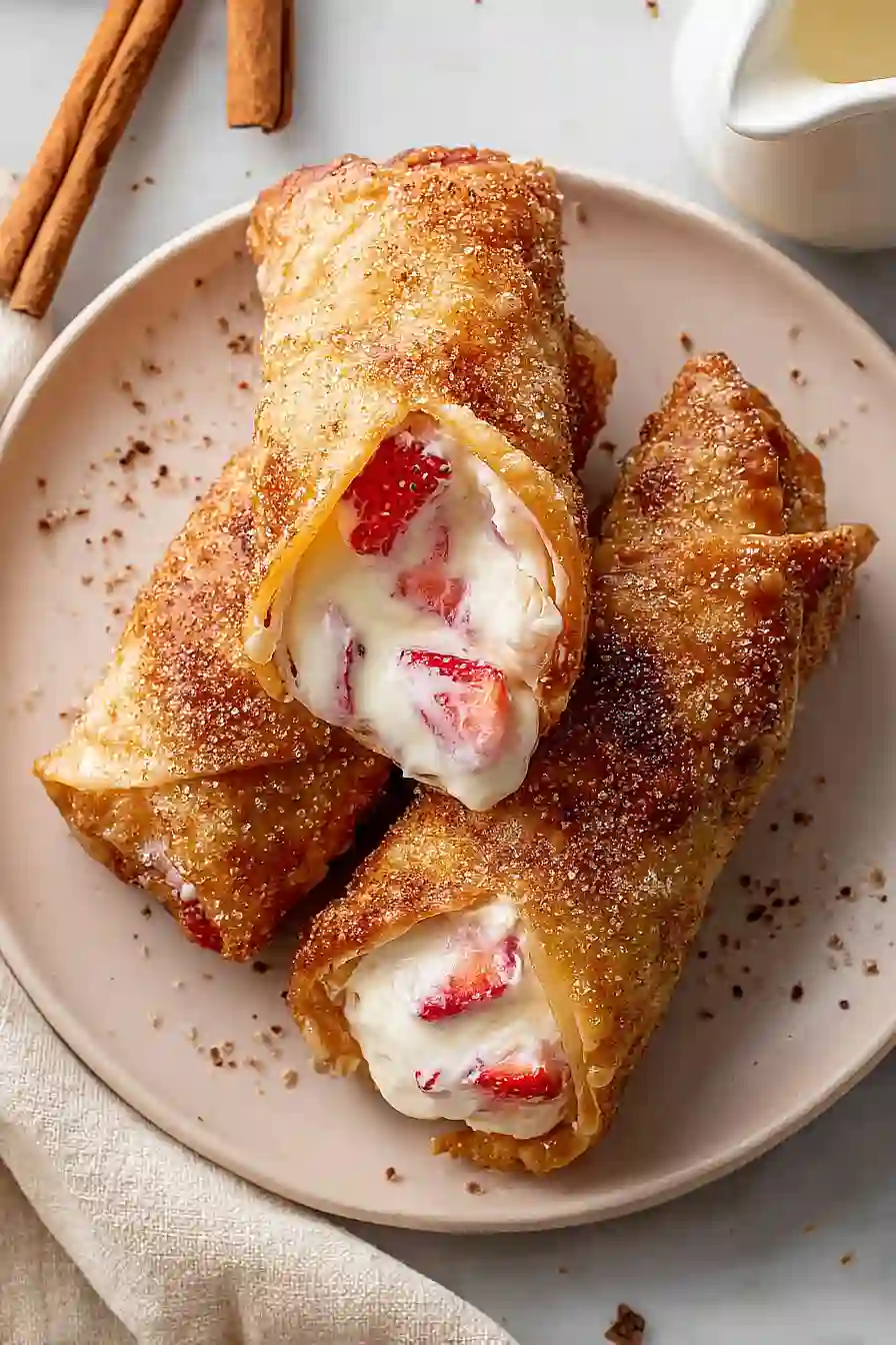 strawberry cheesecake chimichangas