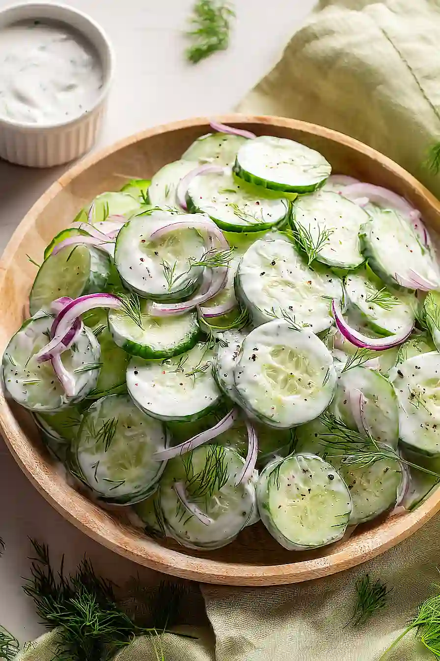 Creamy Dill Cucumber Salad