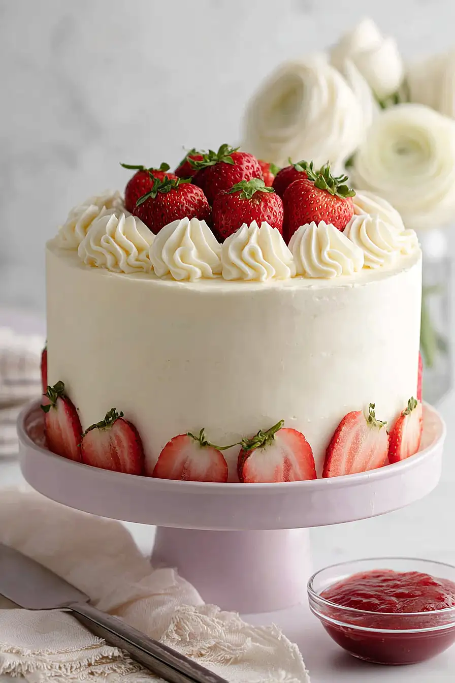 strawberry cheesecake cake