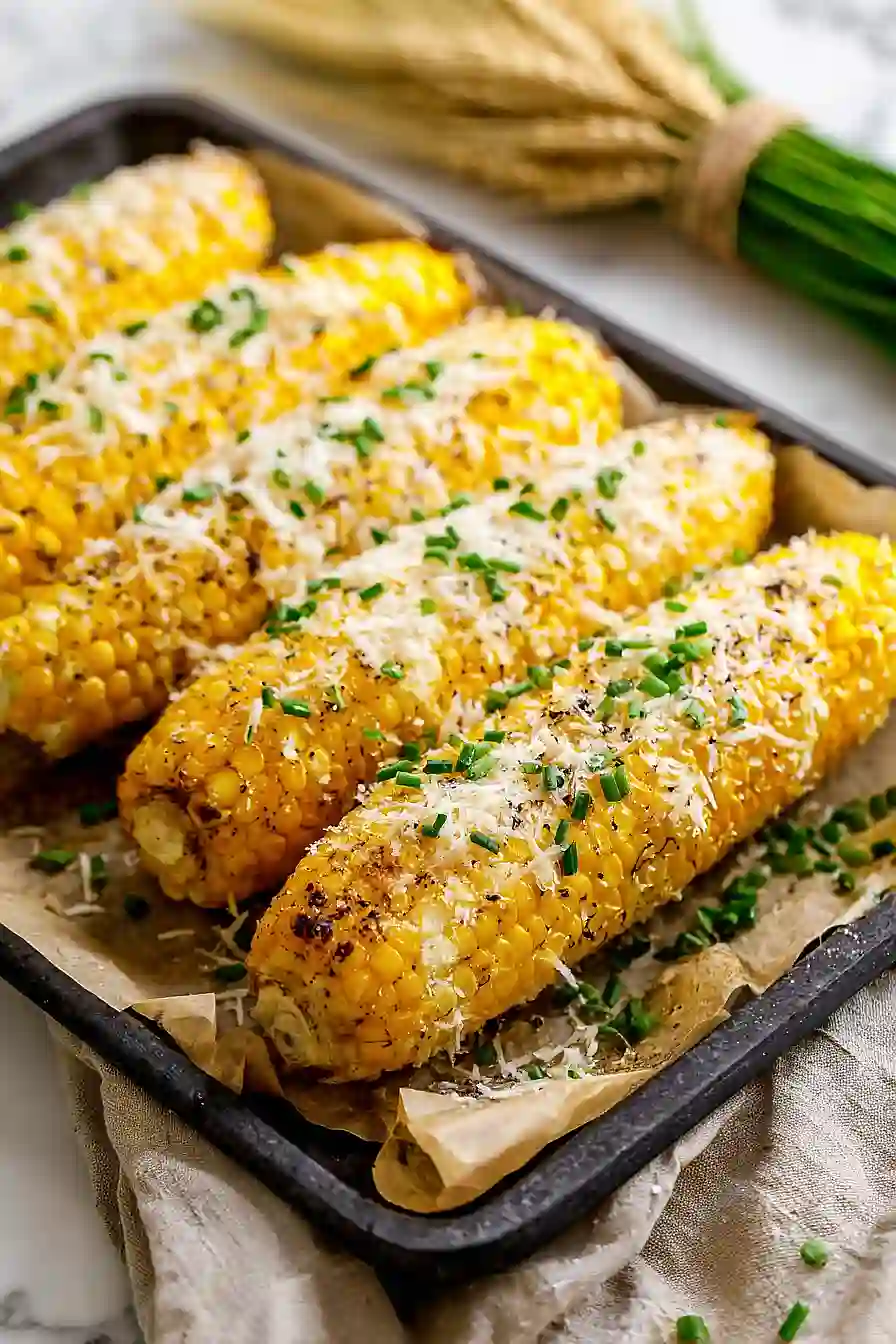 corn on the cob with parmesan cheese