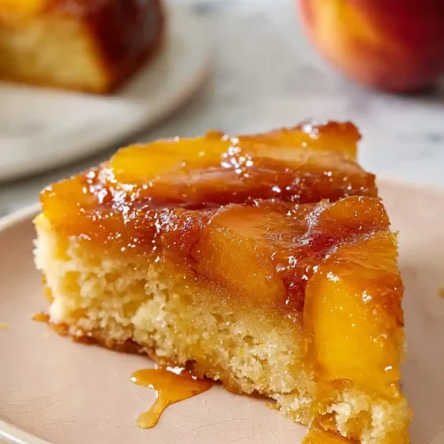 peach upside down cake