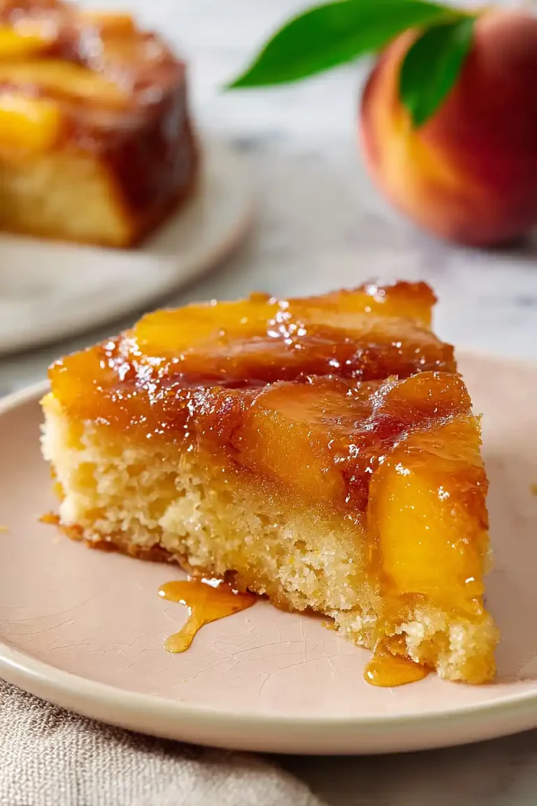peach upside down cake
