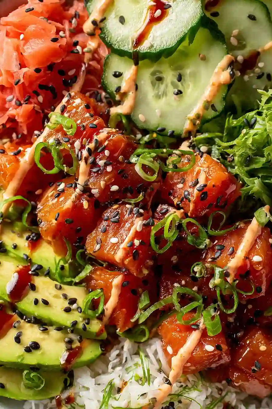 salmon poke bowls