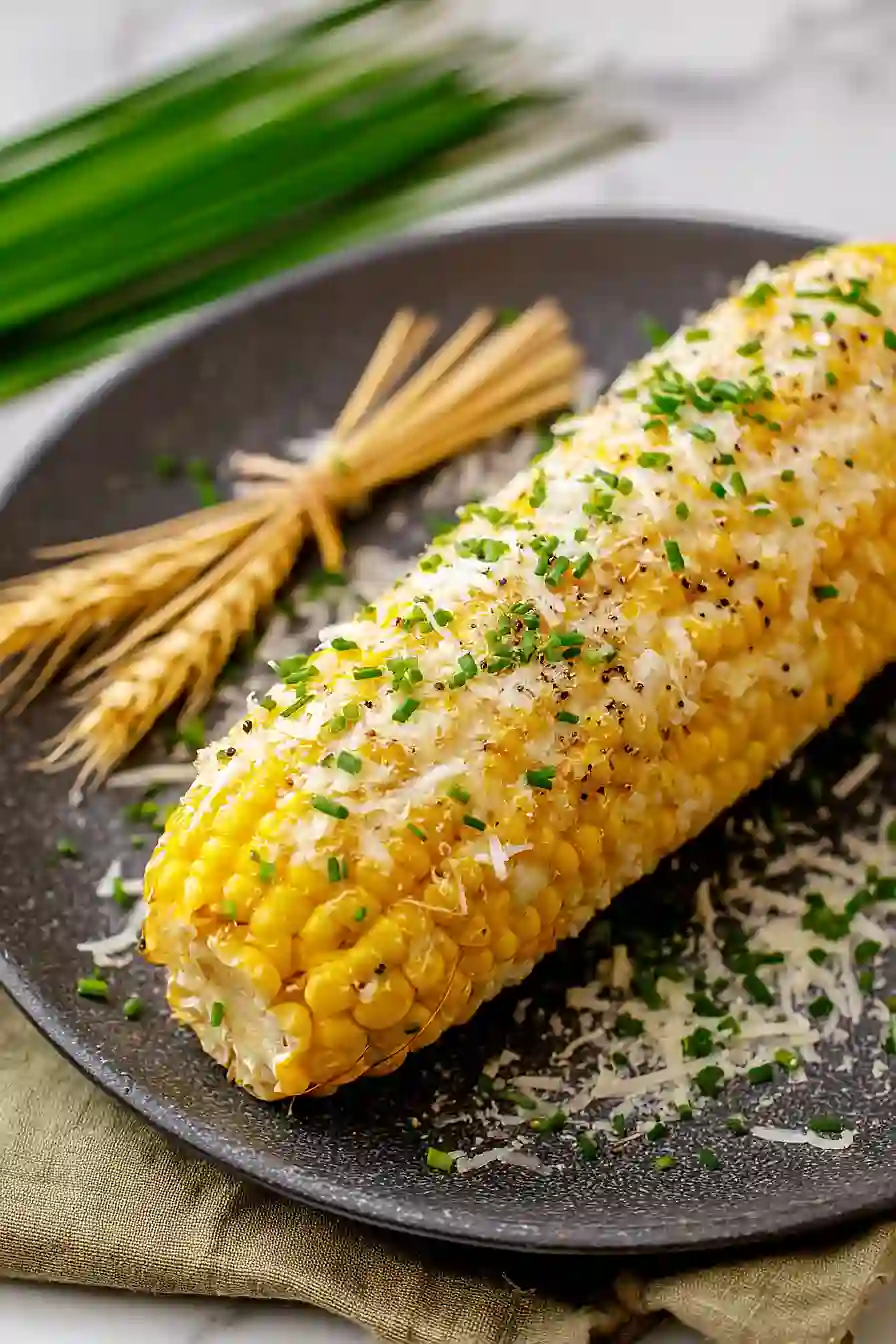 corn on the cob with parmesan cheese