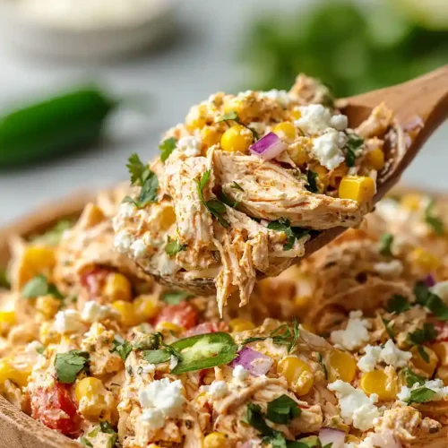 high protein mexican street corn chicken salad (no pasta)
