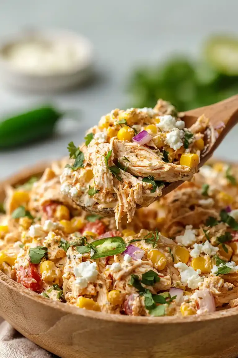 high protein mexican street corn chicken salad (no pasta)