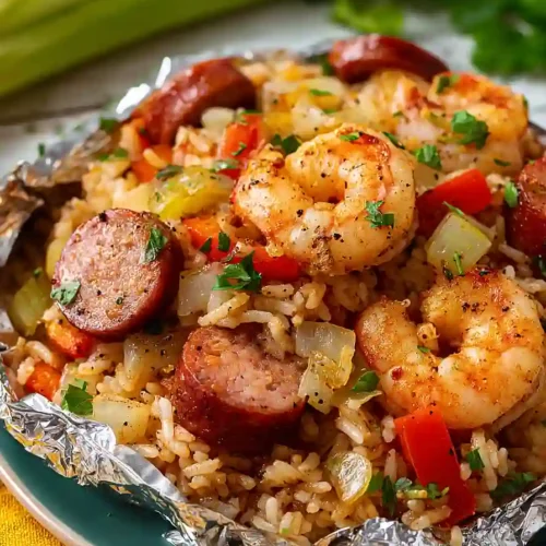 jambalaya foil packet
