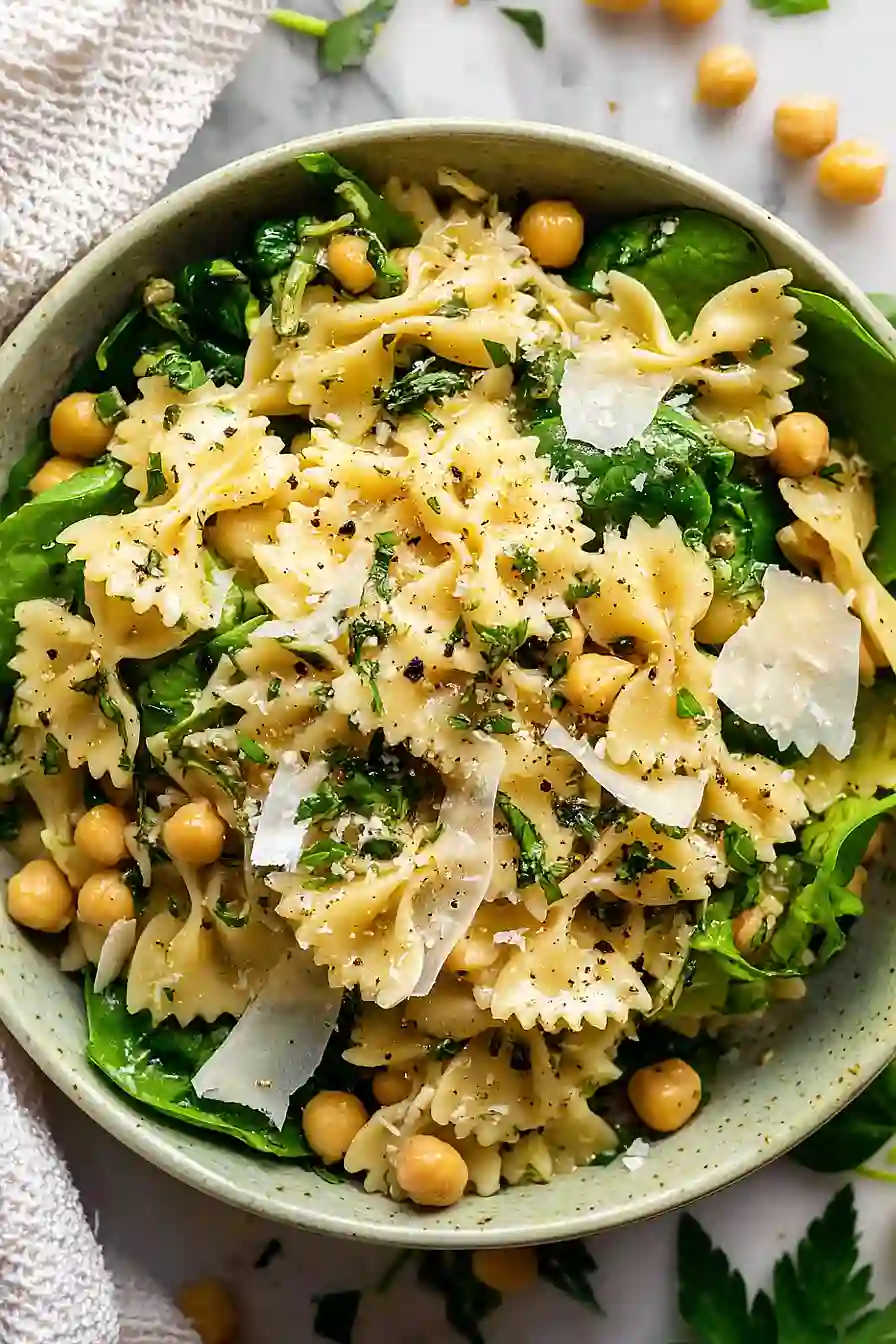 Lemon Chickpea Pasta Salad