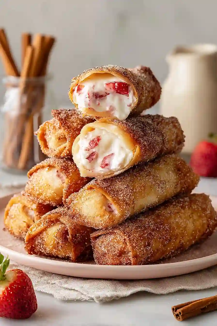 strawberry cheesecake chimichangas