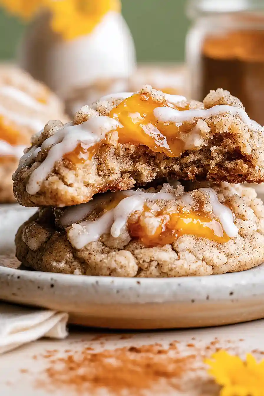 peach cobbler cookies