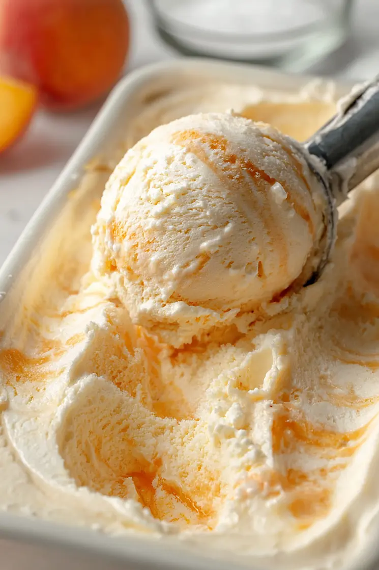 no egg peach ice cream