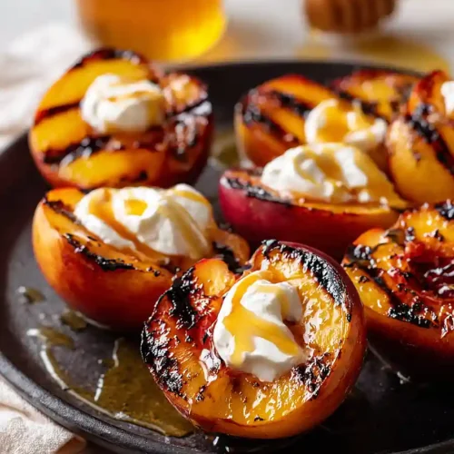 grilled peaches with greek yogurt