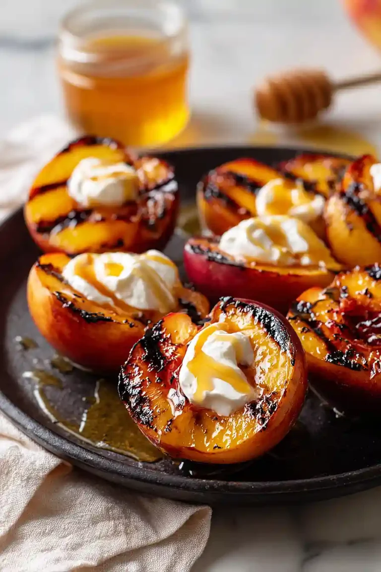 grilled peaches with greek yogurt
