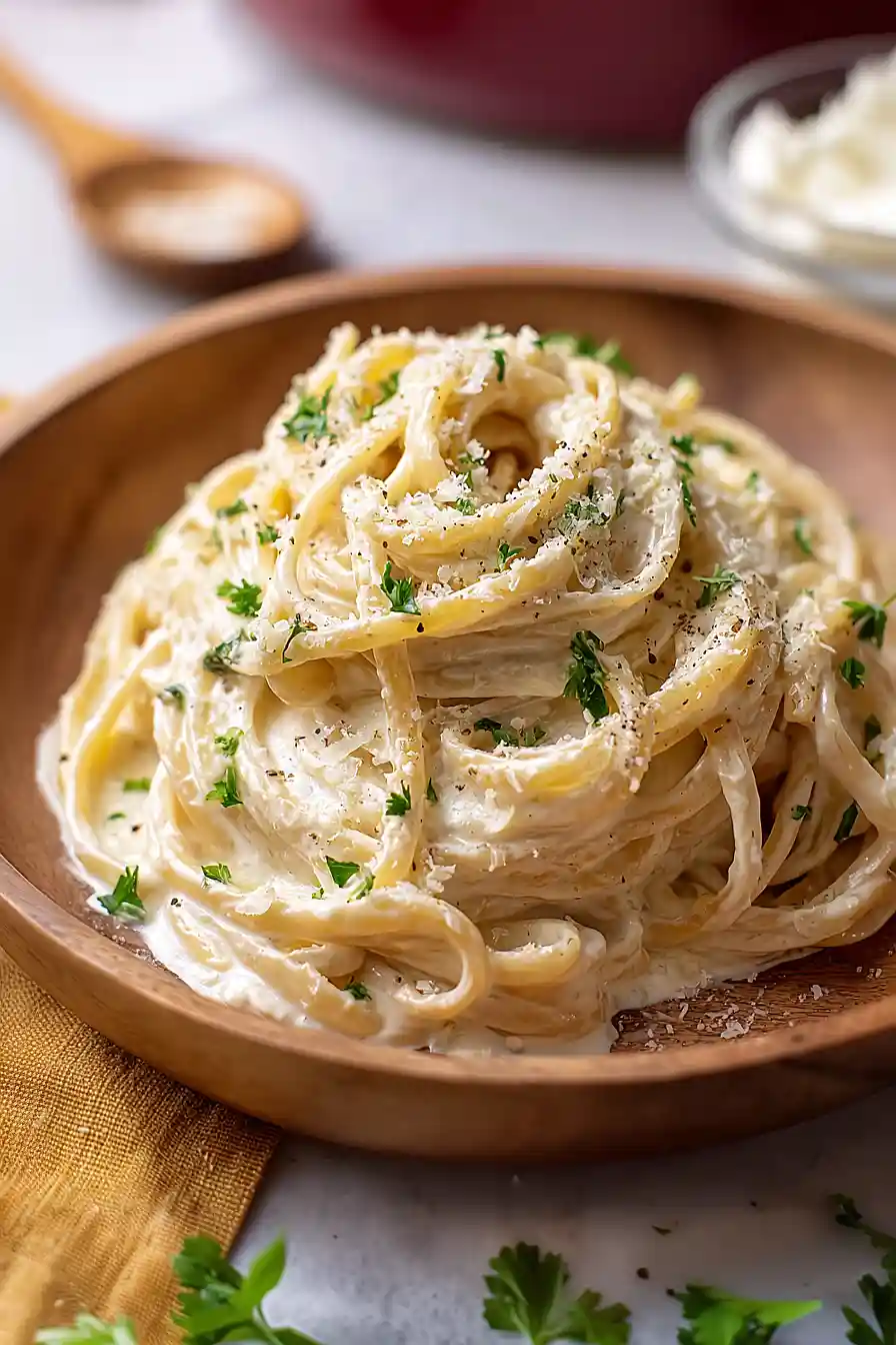 Cottage Cheese Alfredo Pasta