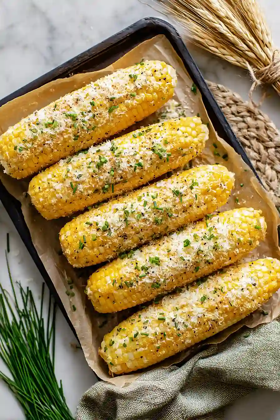 corn on the cob with parmesan cheese
