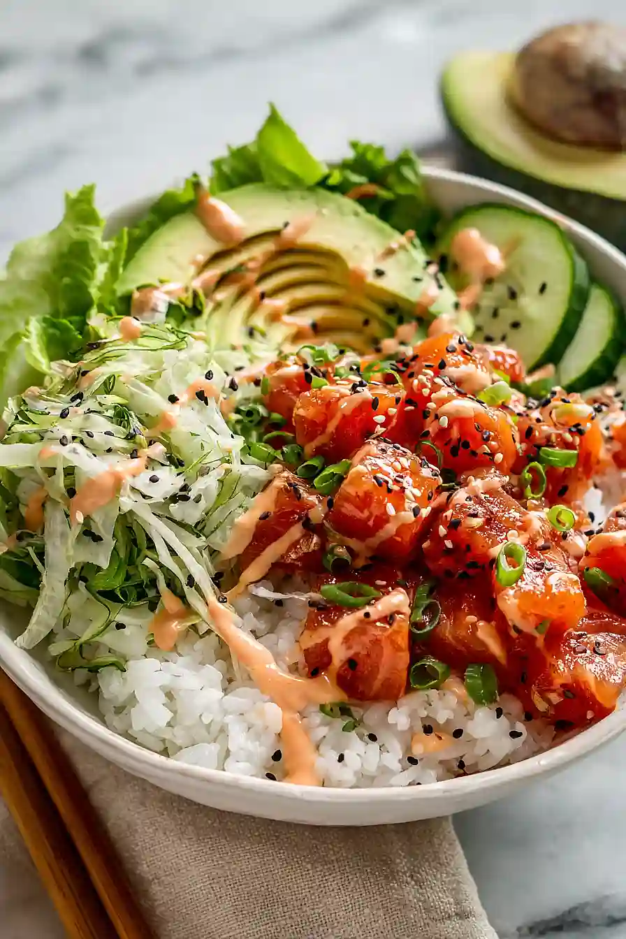 salmon poke bowls