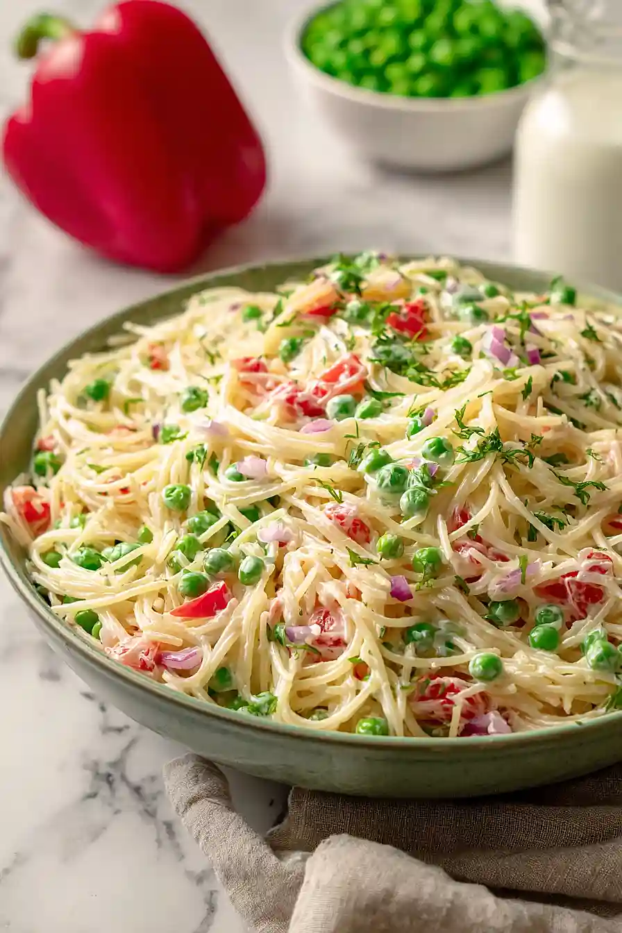 summer angel hair pasta salad
