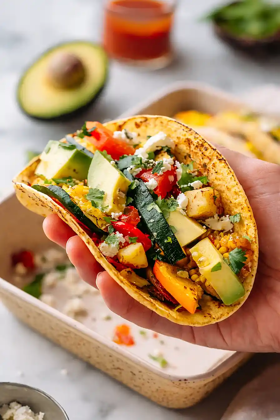 grilled vegetable tacos