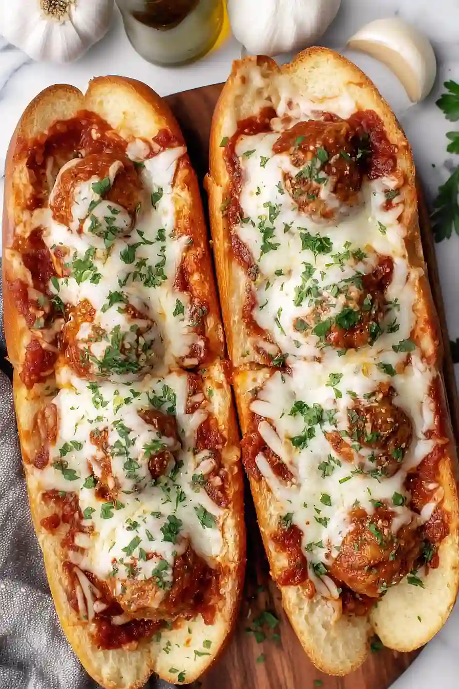 garlic bread meatball subs