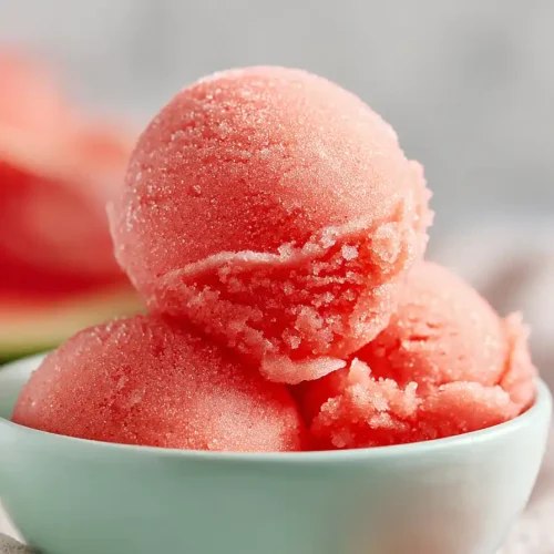 three ingredient watermelon sorbet