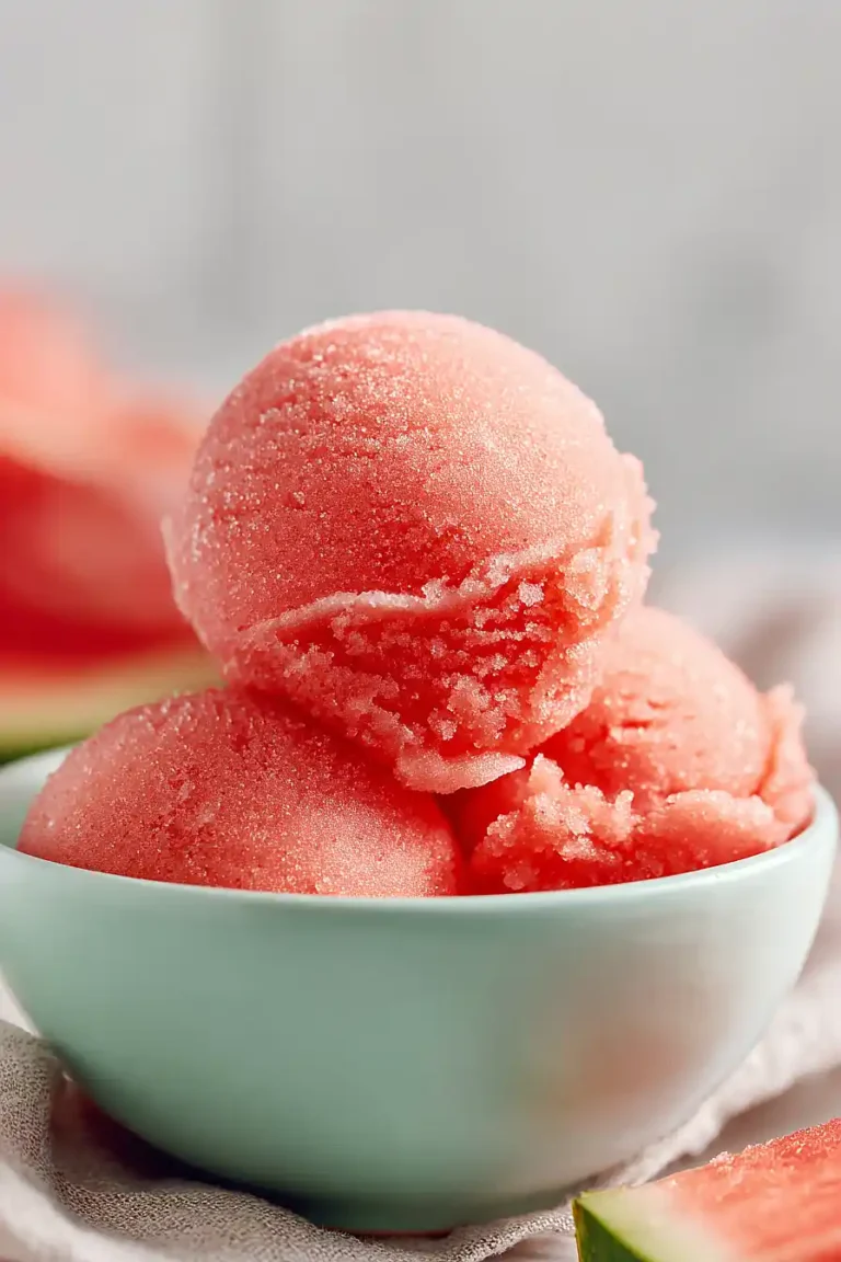 three ingredient watermelon sorbet