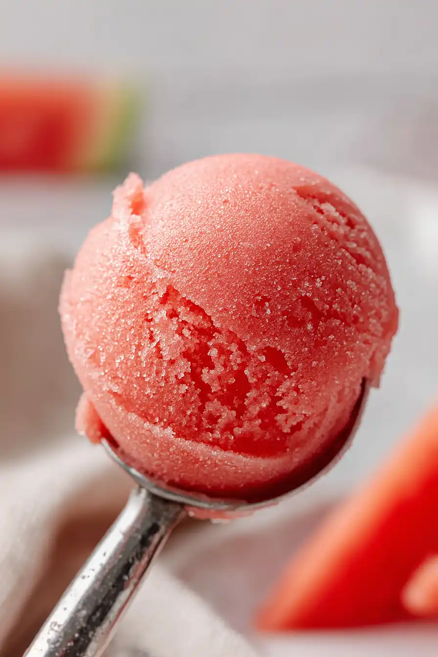 three ingredient watermelon sorbet