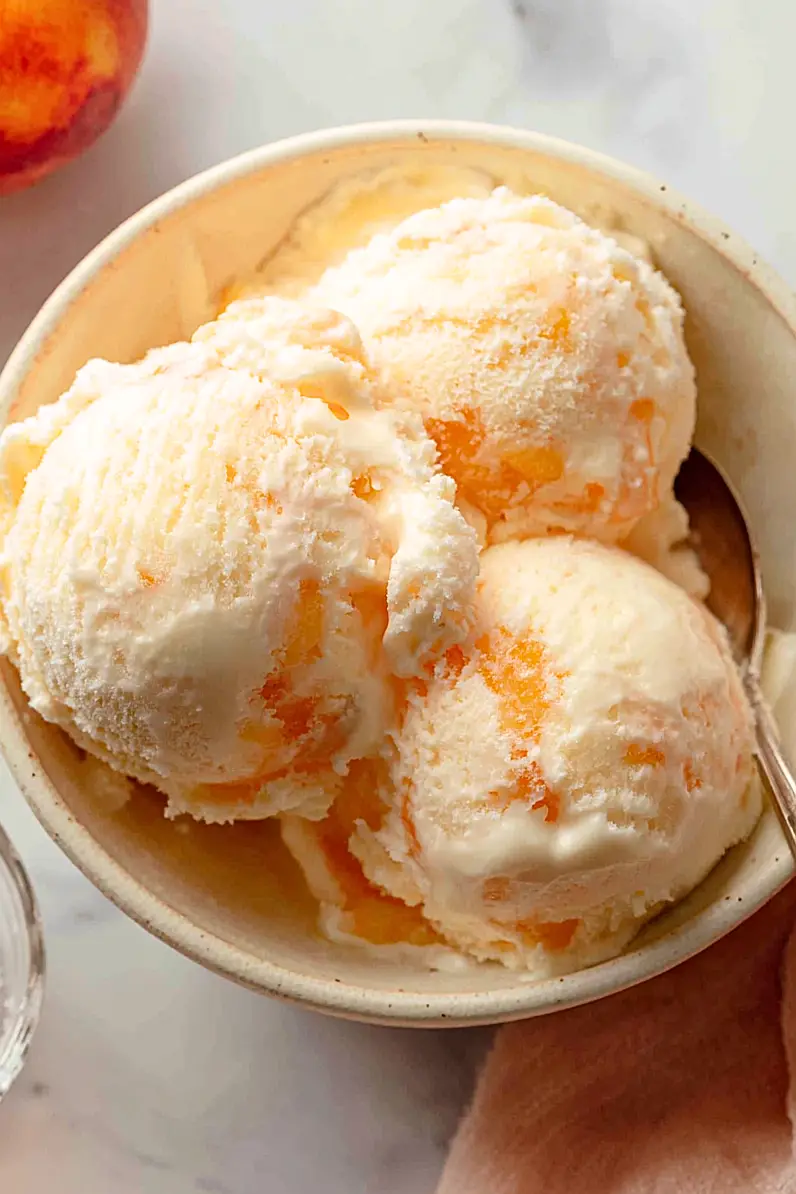 no egg peach ice cream