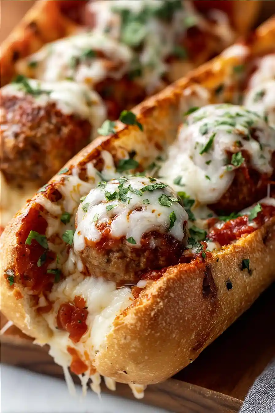 garlic bread meatball subs