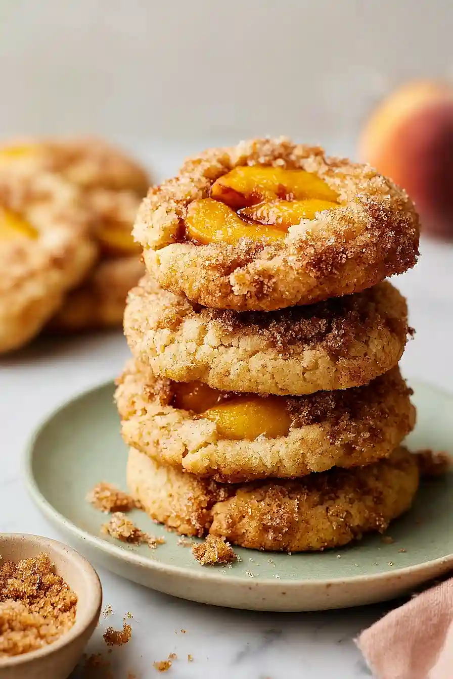 peach upside down cookies