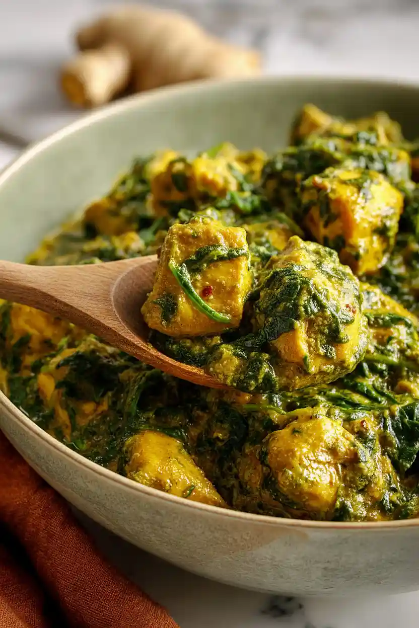 chicken and spinach curry