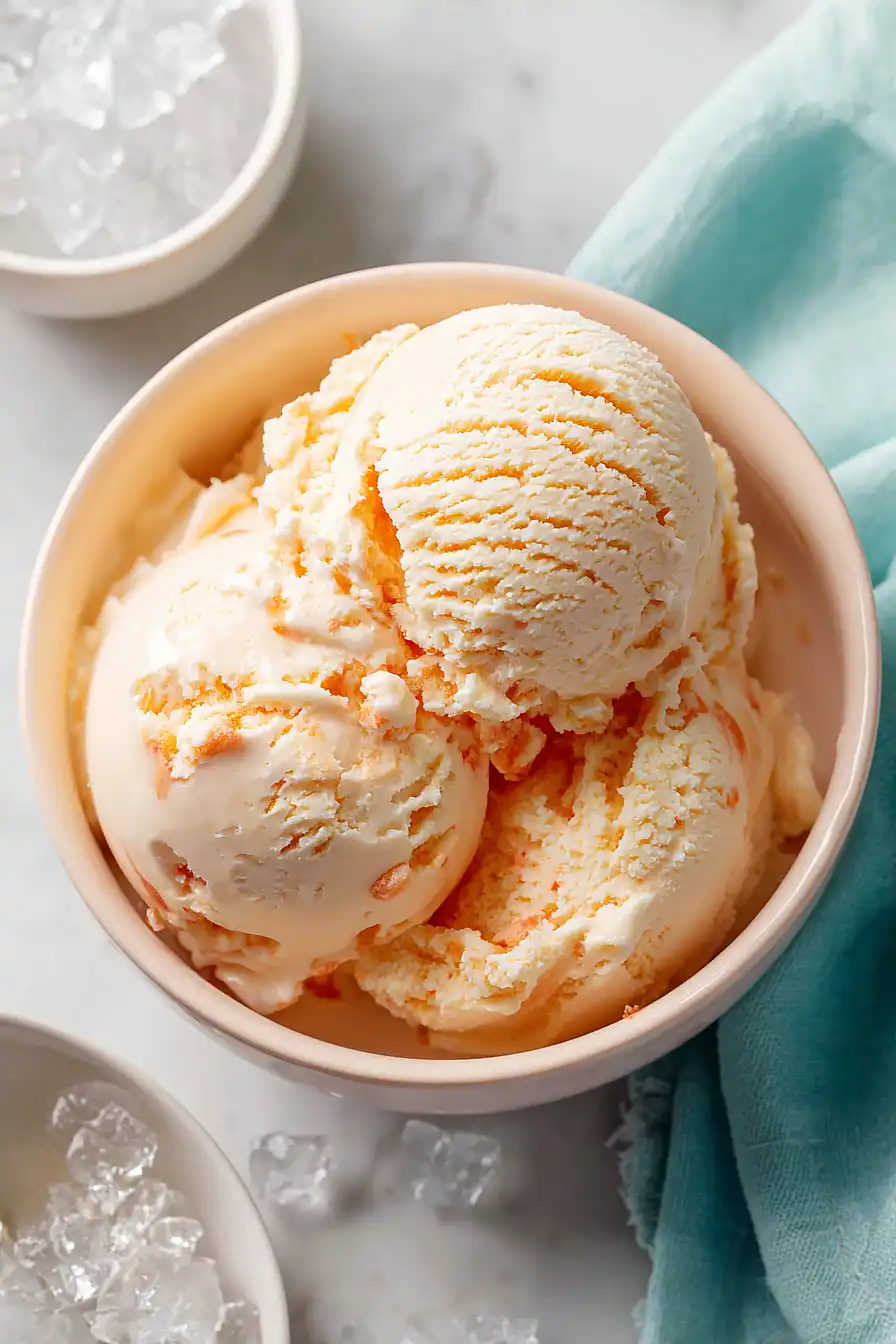 peach and goat cheese ice cream