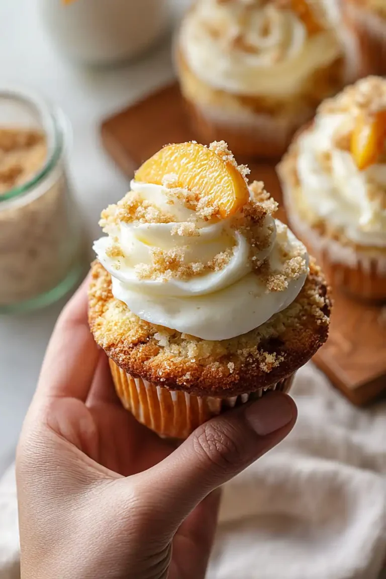 peach cobbler cupcakes