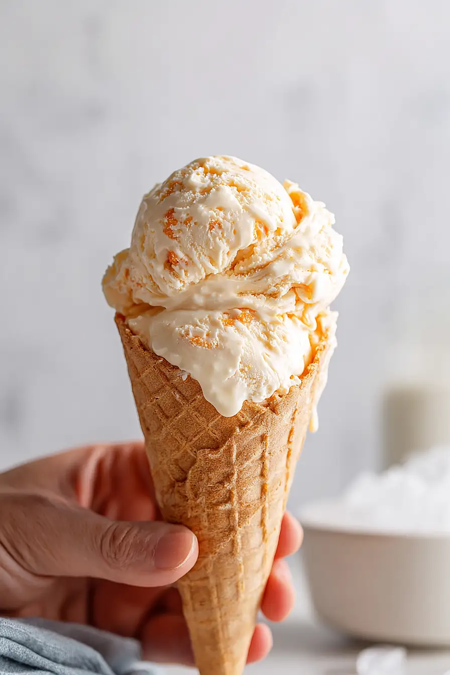 peach and goat cheese ice cream