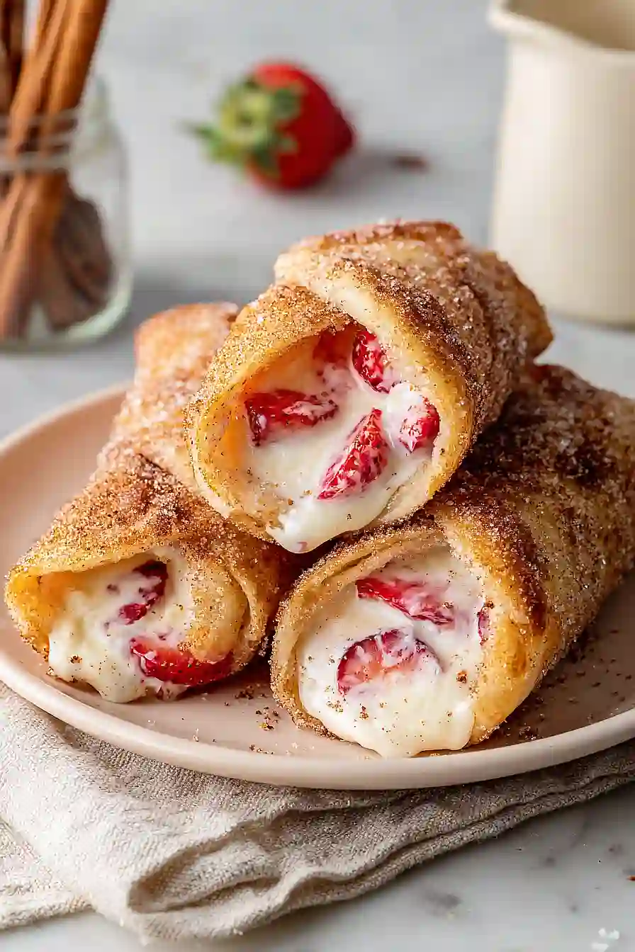 strawberry cheesecake chimichangas