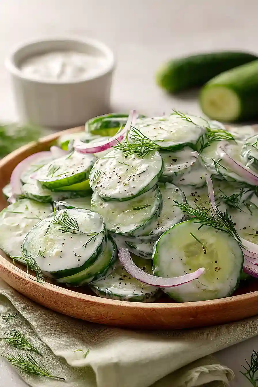 Creamy Dill Cucumber Salad