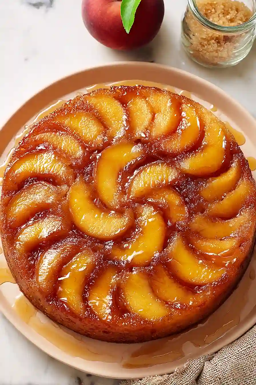 peach upside down cake