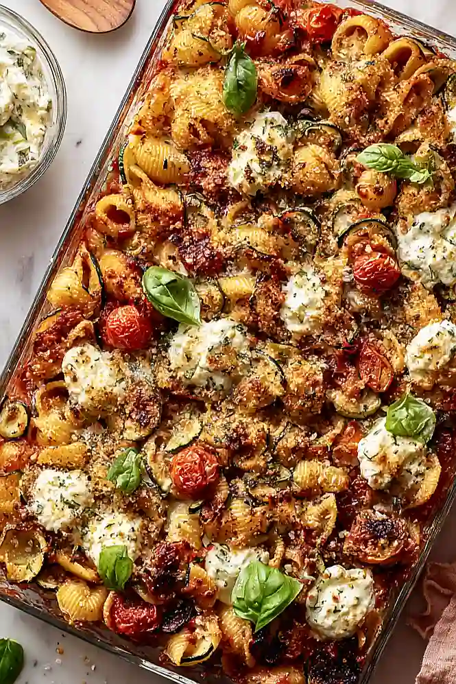 summer pasta bake