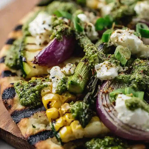 grilled vegetable flatbread