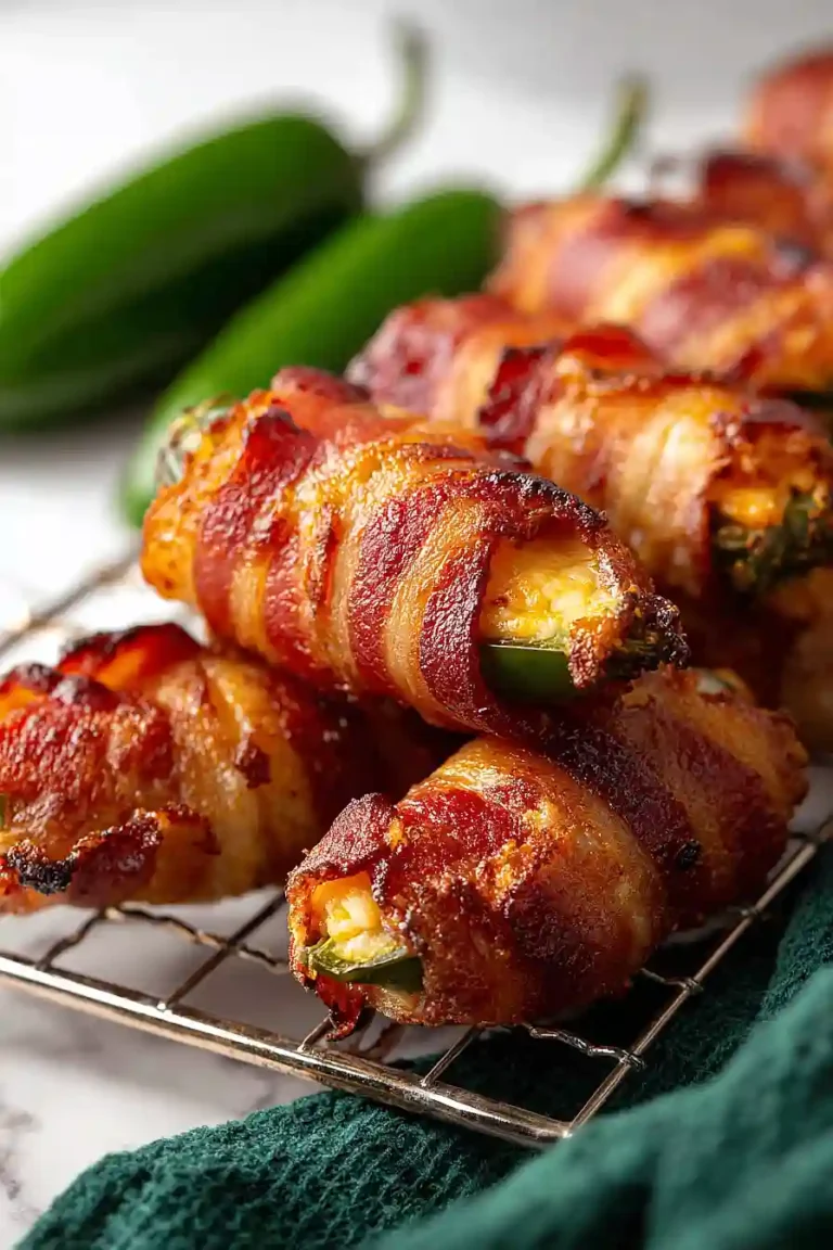 air fryer bacon wrapped jalapeño poppers