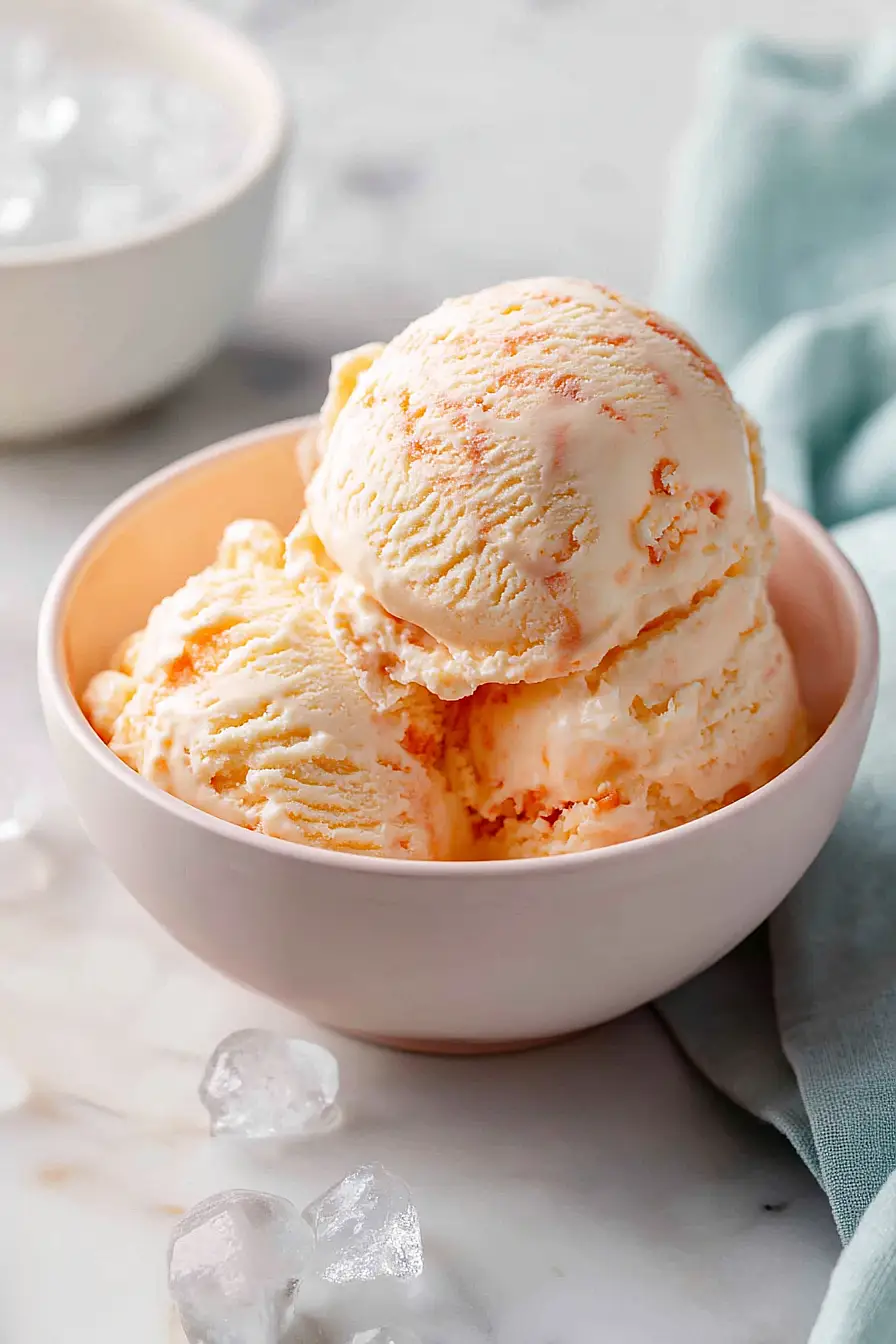 peach and goat cheese ice cream