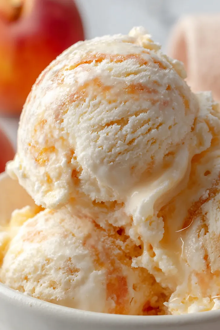 no egg peach ice cream
