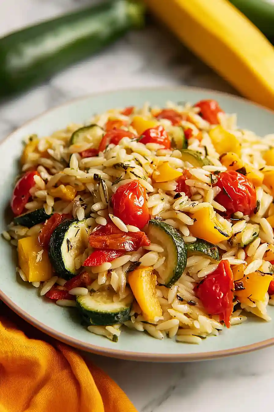 Roasted Vegetable Orzo Salad