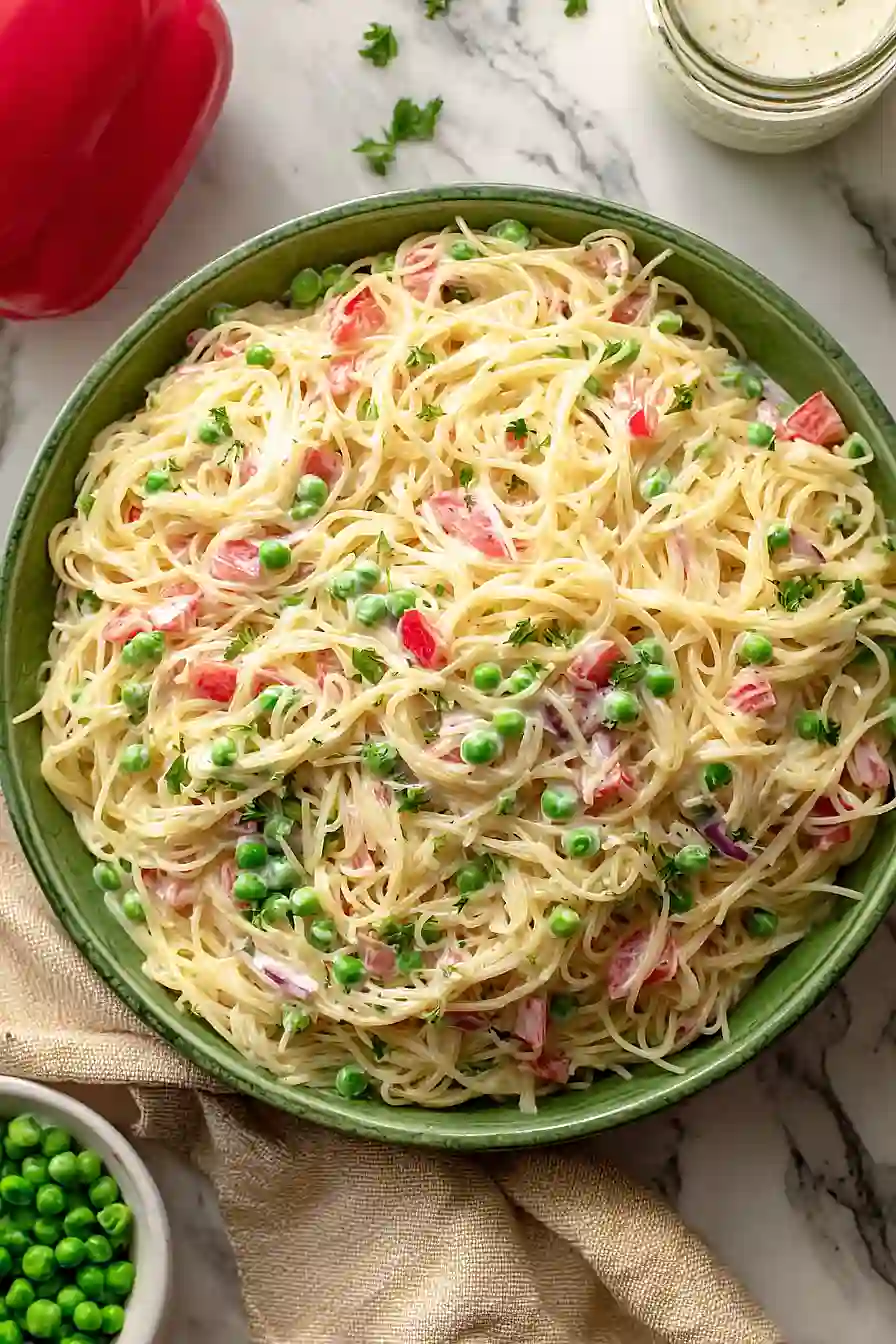 summer angel hair pasta salad