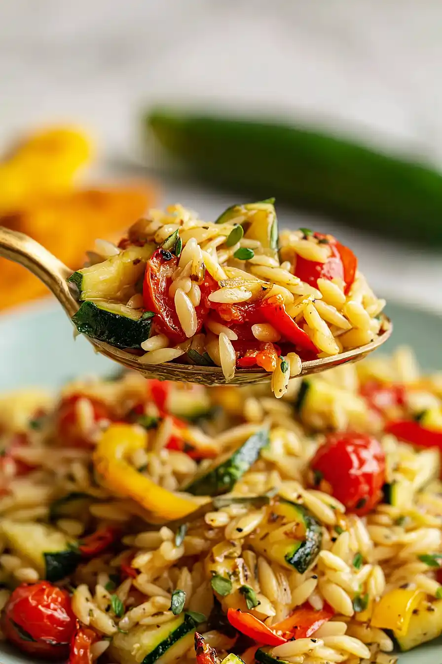 Roasted Vegetable Orzo Salad