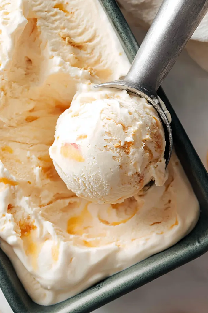 peach frozen yogurt