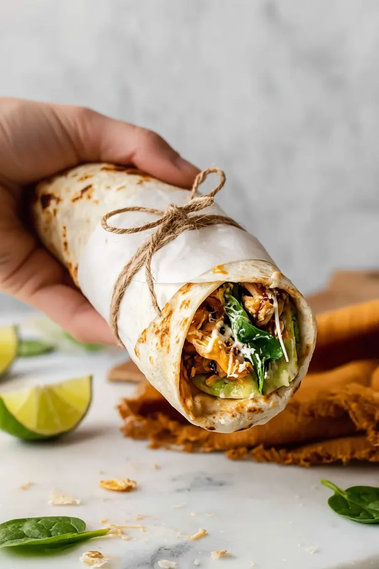 chicken and spinach burritos