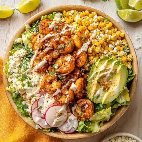mexican street corn shrimp salad (no pasta)
